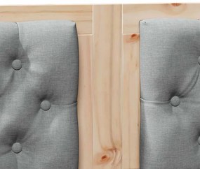 vidaXL Κεφαλάρι Άλλο Καφέ και ανοιχτό γκρι 150 cm Μασίφ ξύλο πεύκου