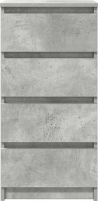 vidaXL Ντουλάπι Γκρι Σκυροδέματος 37,5x35x76 εκ. Επεξεργασμένο Ξύλο