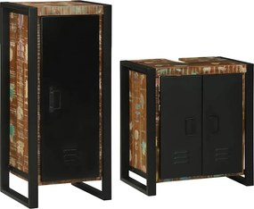 vidaXL Σετ Επίπλων Μπάνιου 2 τμχ. Πολύχρωμο 55 x 35 x 60 εκ.