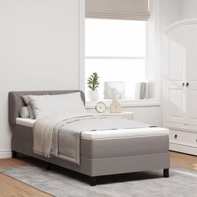 vidaXL Κρεβάτι Box Spring με Στρώμα σε Ταούπ, 90x200 εκ. Ύφασμα