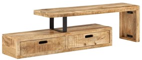 vidaXL Βάση Τηλεόρασης (118-200) x 30x40 εκ. από Μασίφ Ξύλο Μάνγκο