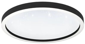 Έξυπνο Φωτιστικό Οροφής Πλαφονιέρα LED 34,5W RGB TW 3CCT Dimmable Εφέ Montemorelos-Z Eglo-900412-Μαύρο 900412
