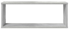 vidaXL Ράφια Κύβοι Τοίχου 4 τεμ. Γκρι Σκυρ. 60x15x23εκ. από Επεξ. Ξύλο