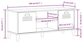 Παπουτσοθήκη VIKEN Μαύρη 106x35x45 εκ. από Επεξεργασμένο Ξύλο - Μαύρο