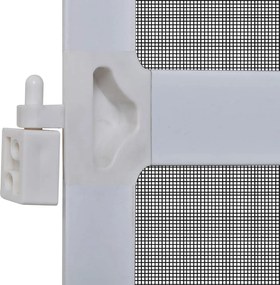 vidaXL Ανοιγόμενη Οθόνη Εντόμων Λευκό και Μαύρο 100 x 215 cm