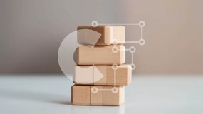 Intra Συλλεκτικό Ξύλινο Παζλ Plywood  4mm - Στοίβα από ξύλινα μπλοκ Σε Ξύλινο Κουτί - Διαστάσεις: 10x10 cm – 25 κομμάτια