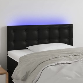 Κεφαλάρι Κρεβατιού LED Μαύρο 80x5x78/88 εκ. από Συνθετικό Δέρμα 3121684