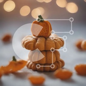 Σετ των 2 Intra Συλλεκτικό Ξύλινο Παζλ Plywood 4mm - Στοίβα μπισκότα σε σχήμα κολοκύθας Σε Ξύλινο Κουτί - Διαστάσεις: 10x10 cm – 25 κομμάτια