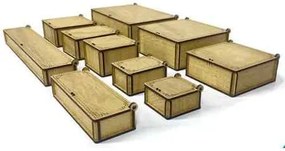 Intra LIKE Ξύλινo Πολυτελείας Modular Κουτί Οργάνωσης με Καπάκι – Minimal / Προσαρμόσιμo36x42x15 cm Box03-01463