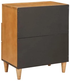 vidaXL Κομοδίνο με ράφι Ανοιχτό καφέ 50 x 33 x 60 εκ Μασίφ ξύλο μάνγκο