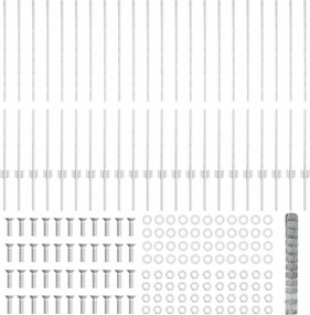 vidaXL Τεντώτο με στήριγμα Ασημί 1,2 x 50 m Ατσάλι
