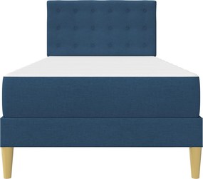 vidaXL Σκελετός κρεβατιού με στρώμα Μπλε 100 x 200 cm Ύφασμα