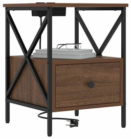 vidaXL Κομοδίνο Καφέ δρυς 41.5 x 40.5 x 55 εκ. Επεξεργασμένο ξύλο