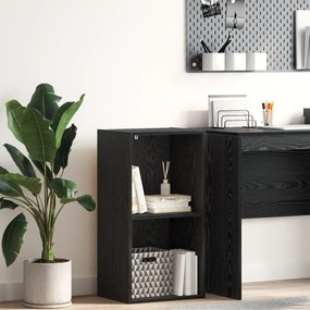 vidaXL Βιβλιοθήκη Μαύρη δρυς 40 x 30 x 77 εκ. Επεξεργασμένο ξύλο