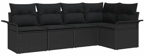 vidaXL Σετ Καναπέ Κήπου 5 pcs 242.5 x 132.5 x 85 εκ. Πολυ ράταν