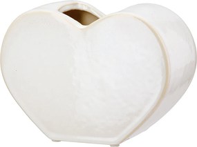 Βάζο 'Heart' Κεραμικό Λευκό 8.5x20x14cm