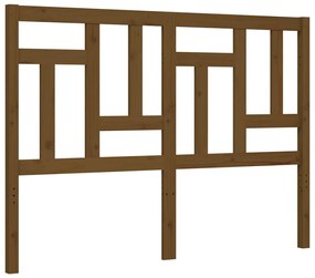 Πλαίσιο Κρεβατιού με Κεφαλάρι Μελί 120x200 εκ. Μασίφ Ξύλο - Καφέ