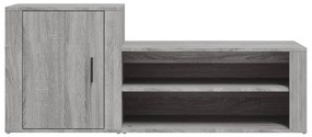 vidaXL Παπουτσοθήκη Γκρι Sonoma 130x35x54 εκ. από Επεξεργασμένο Ξύλο