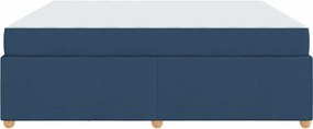 vidaXL Σκελετός Κρεβατιού με στρώμα Μπλε 180 x 200 cm ύφασμα
