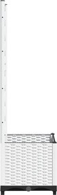 vidaXL Γλάστρα Κήπου Λευκό 40 x 40 x 136 cm