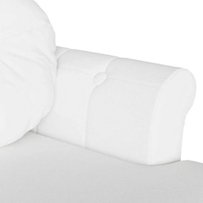 vidaXL Καναπές Chesterfield Λευκό 120,5 x 65 x 75 εκ. Τεχνητό Δέρμα