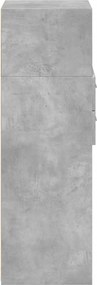 vidaXL Ντουλάπι Γκρι Σκυρ. 45x42,5x124 εκ. από Επεξεργασμένο Ξύλο
