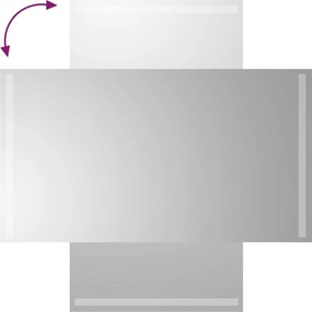 vidaXL Καθρέφτης Μπάνιου με LED 50x90 εκ.
