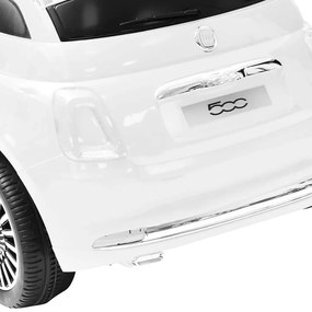 vidaXL Παιδικό Αυτοκίνητο Ηλεκτρικό Fiat 500 Λευκό