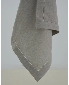 Μονόχρωμη Πετσέτα Φαγητού με Αζούρ Sintra 53x53cm  Γκρι