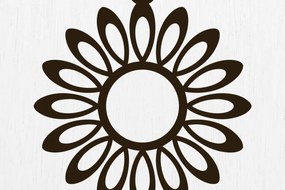 Σετ των 3 Intra απο ξύλο plywood Χρώμα wenge 3mm-4mm πάχος - Σκουλαρίκια λουλουδιών Σχέδιο 12 Δίασταση 3x3 cm INTRAFABR-104396062