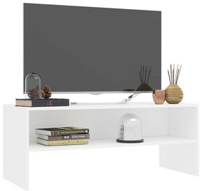 vidaXL Έπιπλο Τηλεόρασης Λευκό 100 x 40 x 40 εκ. από Επεξ. Ξύλο