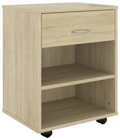 vidaXL Ντουλάπι Τροχήλατο Sonoma Δρυς 46 x 36 x 59 εκ. από Επεξ. Ξύλο