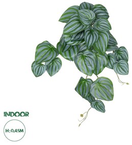 GloboStar® Artificial Garden PEPEROMIA HANGING PLANT 20603 Τεχνητό Διακοσμητικό Κρεμαστό Φυτό Πεπερόμια Υ45cm