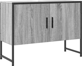 vidaXL Ντουλάπι Μπάνιου Νιπτήρα Γκρι Sonoma 80 x 33 x 60εκ. Επεξ. Ξύλο