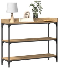 vidaXL Κονσόλα Ξύλου Artisan 100x30x80 εκ. Κατασκευασμένο ξύλο &amp; Ατσάλι