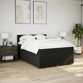 ΚΡΕΒΑΤΙ BOXSPRING ΜΕ ΣΤΡΩΜΑ ΜΑΥΡΟ 160X200 ΕΚ. ΥΦΑΣΜΑΤΙΝΟ 3287121