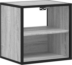 vidaXL Επίτοιχο κομοδίνο Grey Sonoma 40x31x39,5 cm