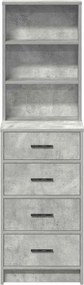 vidaXL Highboard Γκρι σκυροδέματος 40 x 41 x 135 εκ.