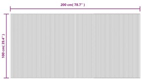 Χαλί Ορθογώνιο Σκούρο Καφέ 100 x 200 εκ. Μπαμπού - Καφέ