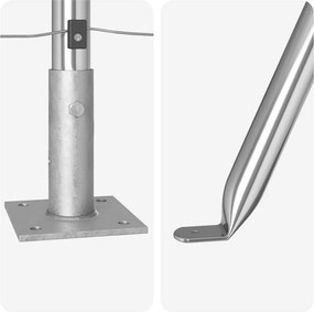 vidaXL Στύλος Περιφράξεων 52 pcs Γκρι 3,2 x 3,2 x 90 εκ