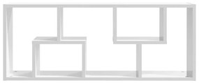 vidaXL Ραφιέρα Τοίχου Γυαλιστερό Λευκό 36 x 16 x 90 εκ. από Επεξ. Ξύλο