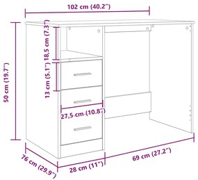 ΓΡΑΦΕΙΟ ΑΡΤΙΣΙΑΝΗ ΔΡΥΣ 102X76X50 ΕΚ. ΑΠΟ ΕΠΕΞΕΡΓΑΣΜΕΝΟ ΞΥΛΟ 855853