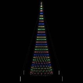 vidaXL LED Χριστουγεννιάτικο Δέντρο Πολύχρωμο 500 cm Μέταλλο