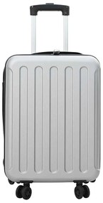 vidaXL Βαλίτσα με κλειδαριά Ασημί 34 x 23 x 55.5 εκ. ΑΒΣ Πλαστικό