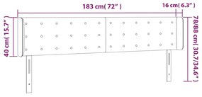 Κεφαλάρι με Πτερύγια Μαύρο 183x16x78/88εκ. Συνθετικό Δέρμα 3118870