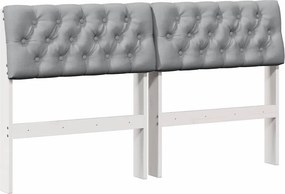 vidaXL Ταπετσαρισμένο κεφαλάρι Ανοιχτό γκρι 150 cm