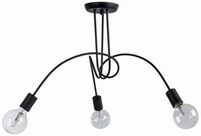 Κρεμαστό Φωτιστικό Οροφής 3xΕ27 40x80 Arkolight-1352-3/3-Μαύρο 1352-3/3