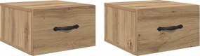 vidaXL Κομοδίνο 2 τμχ. artisan δρυς 35 x 35 x 20 εκ Επεξεργασμένο Ξύλο