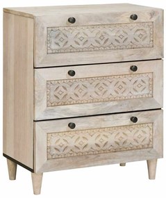 vidaXL Πλαϊνό γραφείο 2 pcs Λευκό 60 x 33 x 75 cm Μασίφ ξύλο μάνγκο