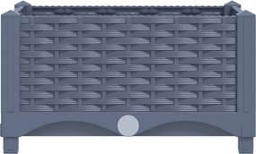 vidaXL Ζαρντινιέρα 40 x 40 x 23 εκ. από Πολυπροπυλένιο